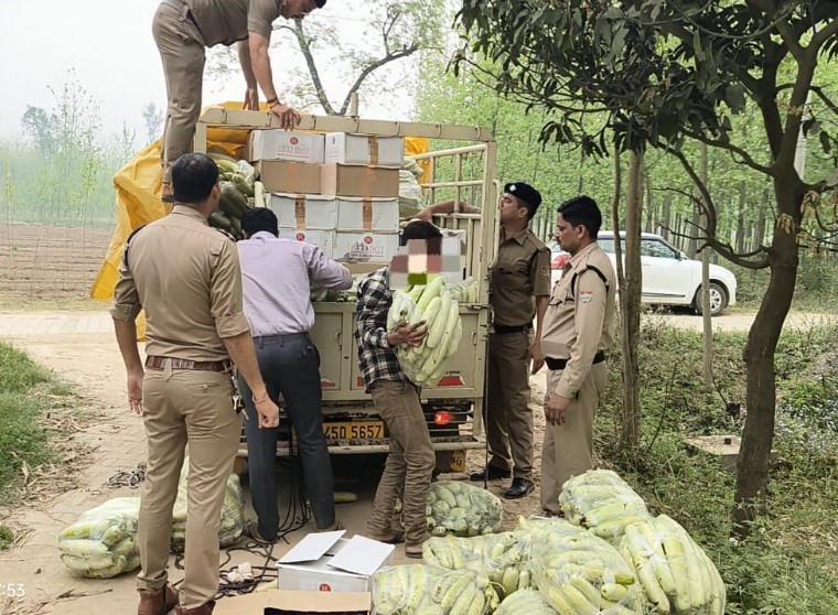 सब्जियों की आड़ में कर रहा था शराब की तस्करी, शराब के जखीरे के साथ पुलिस ने किया गिरफ्तार